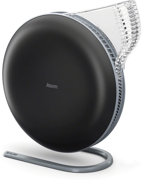 IQAir [Atem Desk Personal Air Purifier [HyperHEPA Filter, up to 150 sq.ft. coverage] Allergies, Pets, Asthma, Pollen, Dust; Swiss Made (Black)
